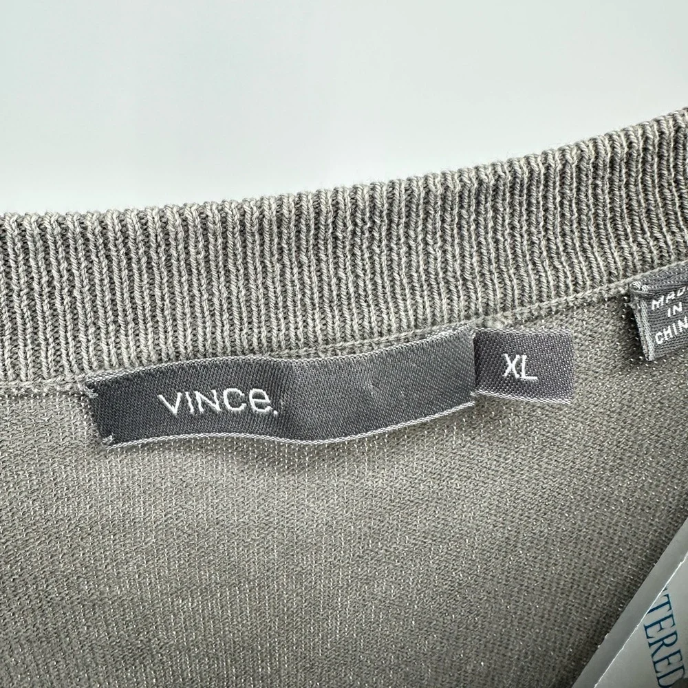 Vince Men's Charcoal V-Neck Sweater